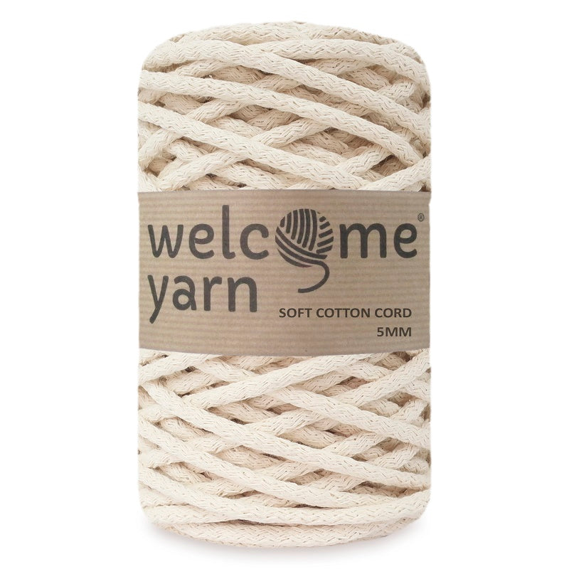 Soft Cotton Cord 5mm Natural
