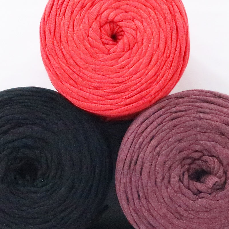 T-shirt Yarn Black and Red Pack3x