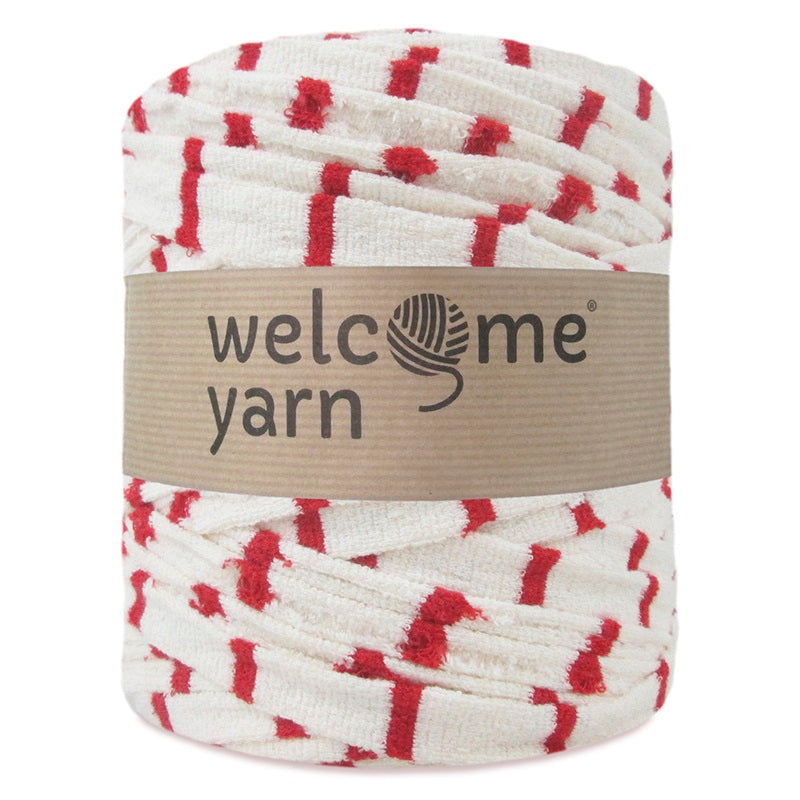 T-shirt Yarn Red and Off-White