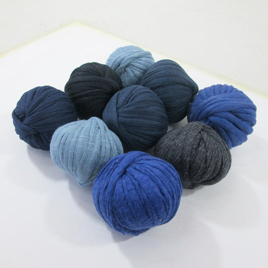 T-shirt Yarn Mini Balls Pack9x Shades of Blue
