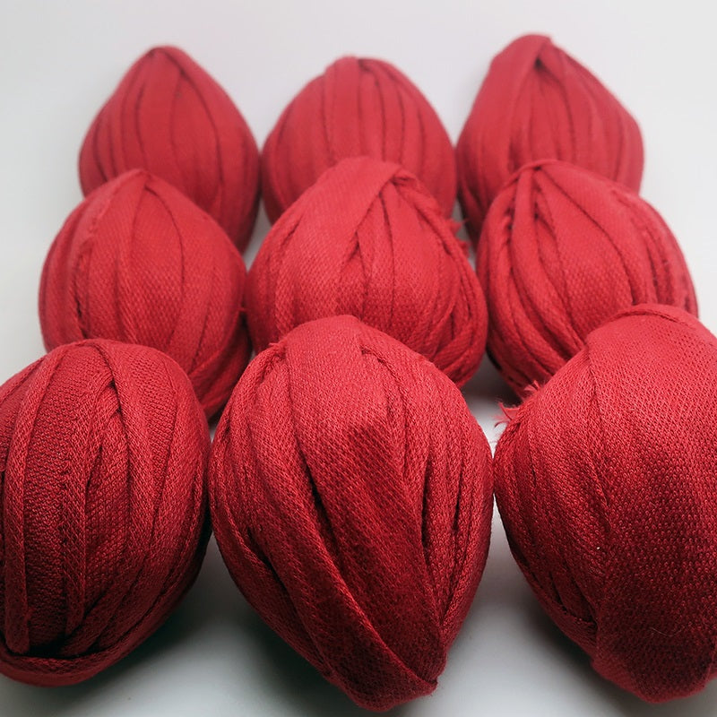 T-shirt Yarn Mini Balls Pack9x Dark Red